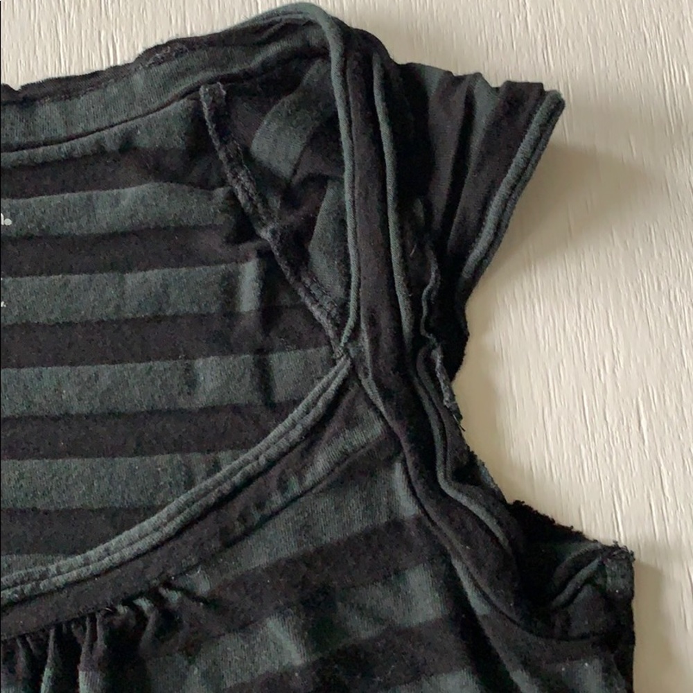 Exhilaration Striped Tank Cap Sleeves Rolled Edges - Picture 3 of 6